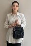 Four Zippered Soft Leather Shoulder Crossbody Backpack