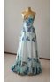 Floral Patterned Long Evening Dress Engagement Dress - 4