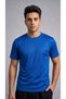Men's Blue Sports Honeycomb Fabric Sweat-Absorbent Flexible T-Shirt - 6