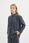 Striped Britli Tensel Shirt Pants Set Dark Navy Blue - 2