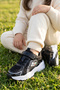 Minio Sparkly Girls' Black Sports Shoes - with Glittery Sequin Detail - 2
