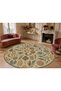 Sdtamor Floral Patterned Round Modern Woven Base Decorative Carpet Sdtamor44 - 3