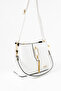 Gold Detailed 3 Compartment Shoulder and Crossbody Bag - 3