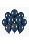 Storm Blue Color Latex Retro Balloon (13 cm) - 10 Pieces