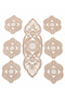 American Service Plate and Runner Set 6-Person Embroidered 7-Piece Dowry Set - 2