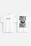Guns'N Roses Printed Crew Neck Oversize White T-Shirt