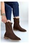 Bellamor Women's Perforated Suede Summer Laser Cut Cowboy Boots - 2