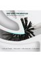 toilet brush with holder compact round design comfortable toilet brush and holder set handle - easy to store - 6
