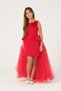 Crepe Fabric Strap Skirt with Detachable Tulle Girls Graduation Evening Dress Kvc1019