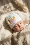 White Color 100% Cotton Bowknot Baby Girl Beanie - Stylish Baby Hat with Pineapple Figure and Colorful Ribbon Detail - 4