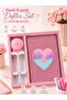 Glitter Cover Special Design Notebook Pen Set - 3