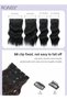 4Pcs Clip in Wavy Hair Extensions Invisible Adjustable Long Synthetic Heat Resistant Hairpieces for Women Girls (50cm,Dark Brown) - 5