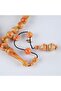 Squeeze Amber Special Casting Vip Globe Cut 11mm Prayer Beads - Orange - 2