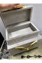 2-Piece Fabric Covered Decorative Box with Gold Detail - 7