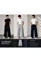 Triple Men's Black Gray Navy Blue Wide Leg Sweatpants - High Waist Loose Fit
