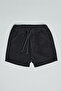 Washed Denim Shorts with Drawstring Waist