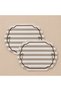 6 Piece 2-Person Palm Embroidered Tableware Set (2 American Placemats 45X30 + 2 Napkins 30X30 + 2 Cocktail Napkins 14X14) - 5