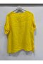 Women's Yellow Italian Folded Short Sleeve Oversize Linen Tunic Size 40 - 46 - 3