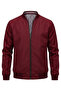 Double-Sided Men's Seasonal Coat, Plain Simple Design, Burgundy - 5