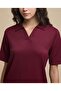 Textured Top With Collared Neck And Short Sleeves - 5