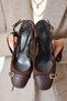Ballet Slingback Women's Shoes with Belt Detail, Mascaret Buckle, Open Back, Block Heel