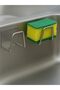 Stainless Chrome Adhesive Dish Sponge Holder and Sink Organizer - 4