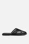 Women's Black Mesh Detailed Buckle Slippers