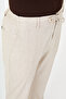 Striped Slim Fit Elastic Waist Drawstring Men's Trousers Beige - 38375.26Y - 2