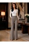 Spanish Style Pocketed Lycra Knitted Trousers Original Pattern Domestic Production