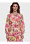 Two Mt Shop Quality High-Quality Collared Floral Belted Layered Dress - 2