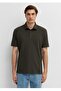 Polo Collar Waffle Textured Fabric Slim Fit T-Shirt