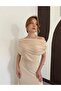 Women's Dress Asymmetrical Cut One Shoulder Draped Midi Length Dress - 8