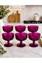 440211 Timeless Magnolia Purple Glass Bowl Dessert Bowl 6 Pieces 300Cc - 3