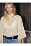 Original Shawl Detailed Embroidered Brode Cape Blouse