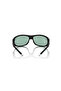 Polarized Sunglasses Black Frame Green Mirror Lens 70mm - P089GR5PV - 4