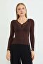 Sleeves and Collar Lace Pieces Sheer Blouse - 3