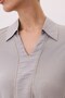 Polo Collar Shiny Kupra Garnished Stripe Stone Detailed T-Shirt - 4