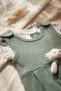 Nafitto Baby Sage Green Waffle Knit Teddy Bear Salopet and Patterned Bodysuit Set - Cotton Texture 3-9 Months - 5