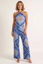 Women's Plus Size Halter Neck Sleeveless Shawl Pattern Satin Woven Beach Set Tube Leg Long Length Casual - 4