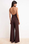 Women's Sleeveless Degaje Collar Wide Leg Pique Knitted Suit Modal Polyester Blend Relaxed Fit Casual Stylish - 5