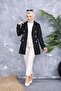Women's Trench Coat with Belt and Button Detail, Waterproof Lining - 2