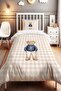 Boy's Teddy Patterned Single Baby Kids Bedding Set