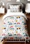 Car Patterned Single Baby Kids Bedding Set - 2