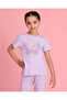 Girls Lilac Butterfly Print Pyjama Set - 2