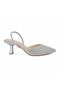 Serrace Silvery Women's Stylish Heeled Shoes with Elastic Back - 3