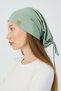 Women's Green, Rope Detailed Special Design 4 Season Hat Beanie Buff - Ultra Soft Natural Combed Cotton - 6