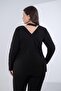 Plus Size Women's Collar Detailed Brown Blouse - 4