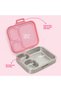 Premium Stainless Steel Bento Lunch Box w/ Stainless Steel Water Bottle 445ml – Pink - 5