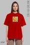 Women's Crew Neck Floral Printed Cotton Oversize Short Sleeve T-Shirt