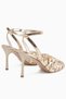 Eleni Gold Ankle Buckle Women's Heeled Shoes - 7